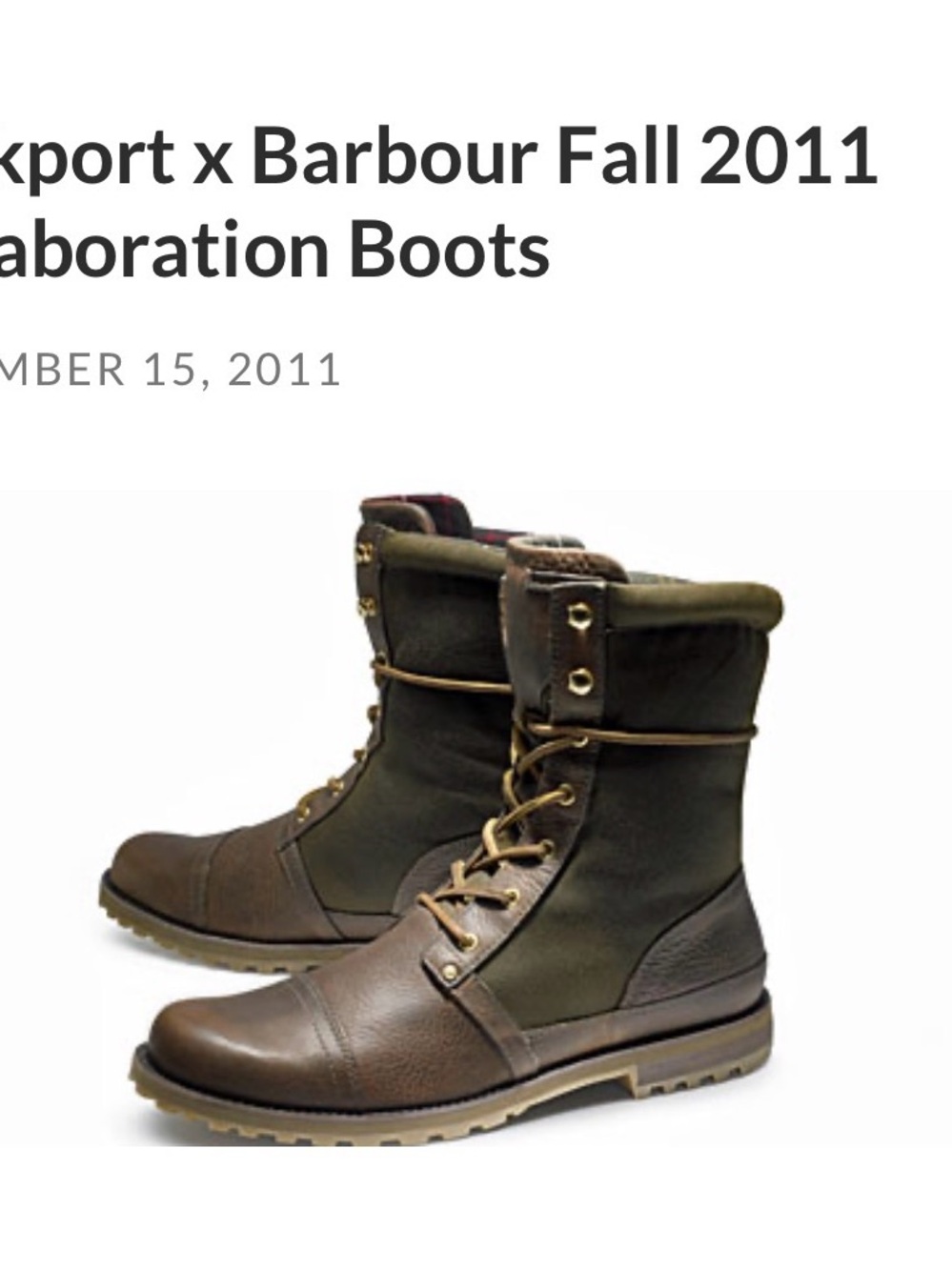 *ISO* Rockport + Barbour Break Trail Cap Toe Boots